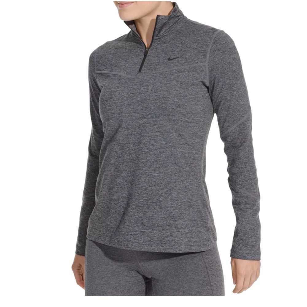 NWT‎ Nike Pro Half Zip Gray Long Sleeve Pullover
